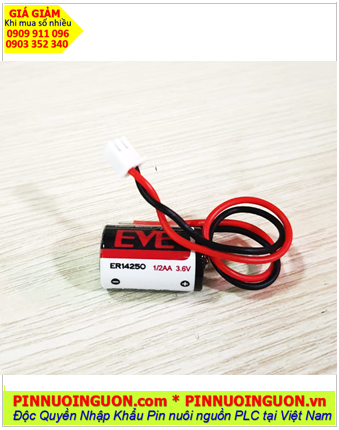 EVE ER14250 (Zắc PH2.54), Pin nuôi nguồn PLC EVE ER14250 lithium 3.6v 1/2AA 1200mAh chính hãng